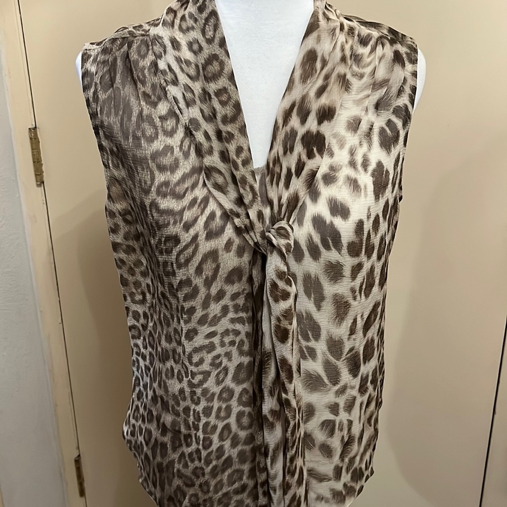 Talbots Leopard Print Blouse. Size 10 - image 1